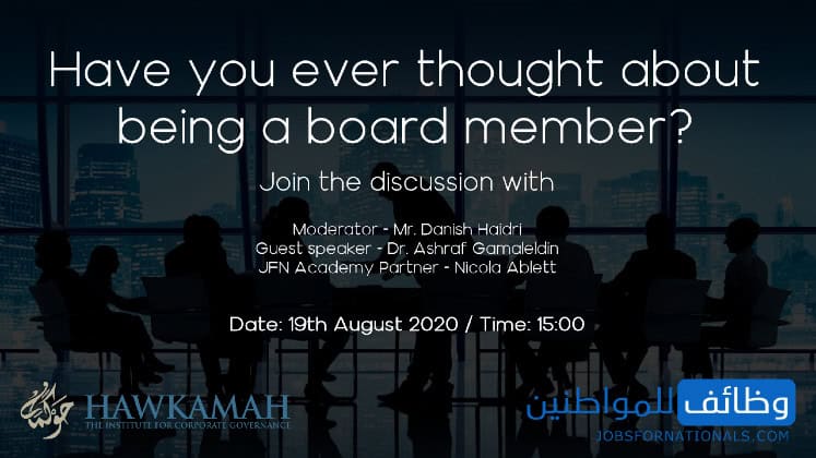 Thought of being a board member?